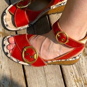 Fly London ankle wrap sandals